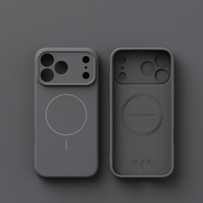 Liquid Silicone For Magsafe Orange Case For iPhone 17 Air 16 E 15 14 13 12 11 Pro Max Plus Magnetic Wireless Charge Soft Cover