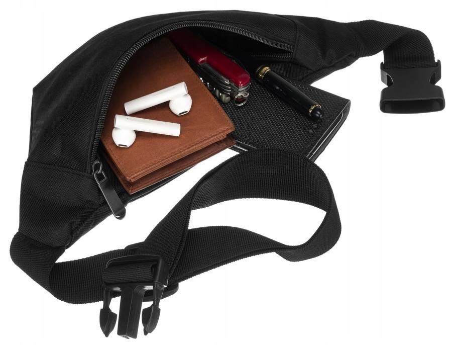 Lightweight waist bag and belt made of polyester