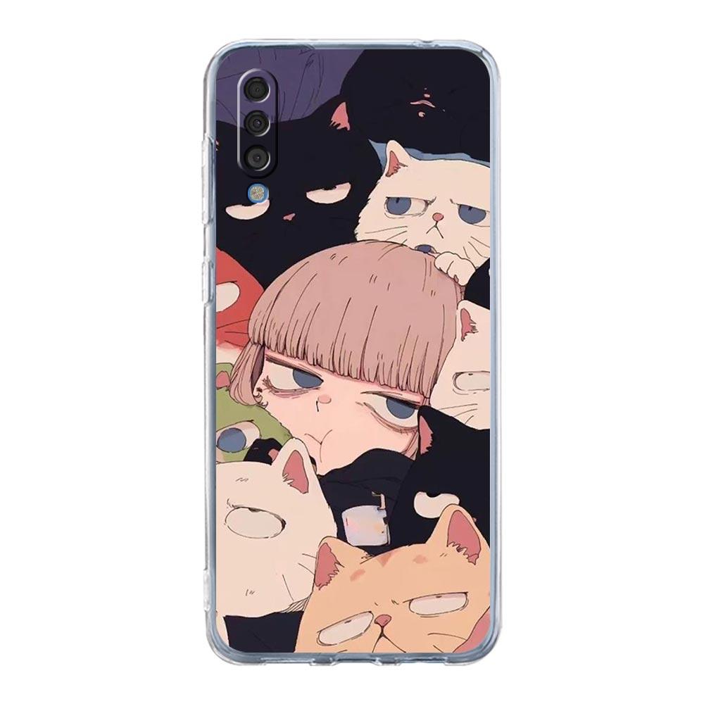 Cartoon Funny Boy Girl Couple Case For Samsung A54 A52 A50 A70 A40 A20S A20E A12 A14 A16 A22 A24 A42 A34 A32 5G A04s A06 Cover