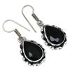 Черный Спинальный Драгоценный Камень Ручной Работы Подарок Для Нее Серебряные Ювелирные Изделия Серьги 1,5''