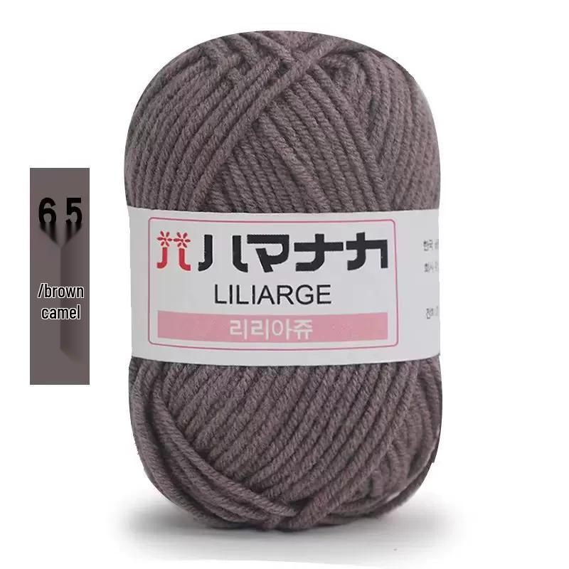 Пряжа из молочного хлопка, 4-слойная: Пряжа средней толщины для детских изделий, ручного вязания шарфов, вязания крючком обуви, кукол и DIY-проектов.