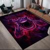Custom Name,Gengar Home Sofa Decoration for Living Room & Bedroom, Non‑Slip Play Flannel Floor Mat for Game Room