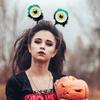 Halloween Scary Eyeball Headband with Big Plush Shapes Exaggerated Decorative Hair Hoop Party Accessories