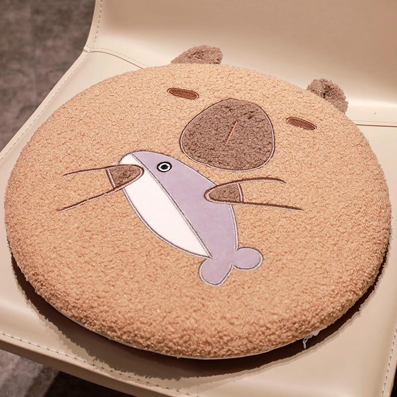 Seat Capybara Cushion Office Thick Cartoon Chair Pad Capybara Backrest Pillow