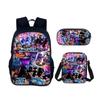 Backpack Cartoon Devil Anime Lightweight Travel Casual Backpack Laptop Bag School Bag Three-piece Set