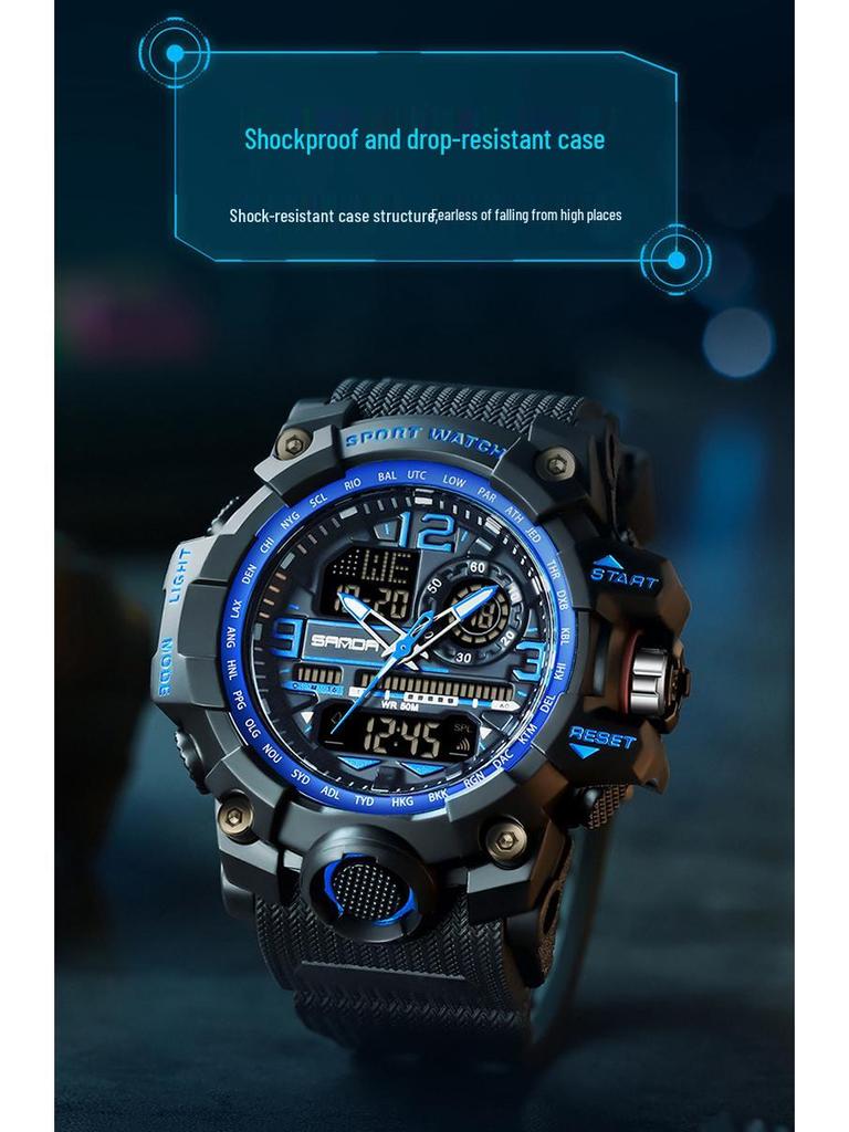Sanda Korean Trend Multifunctional Luminous Waterproof Watch for Teens & Adults