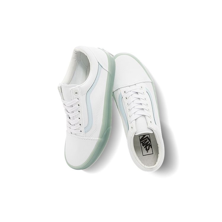 Vans Old Skool Series Canvas Side Stripe Lightweight Durable Low-Top Skate Shoes Unisex Sneaker Light-Blue VN0000SB650