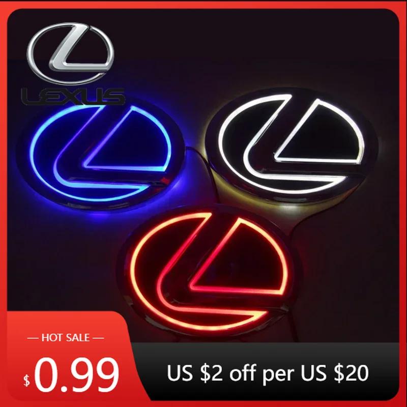BJYL6 Interior Stickers Car Light Logo Sticker 5D Led Rear Emblem Badge For Lexus ES250 ES300 ES350 IS250 IS300 RX300 RX330 NX GS GX A