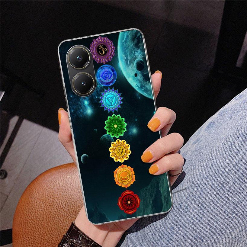 Yoga Chakra Spiritual Energy Universe Phnoe Case for Xiaomi Poco X5 X6 X7 Pro X4 Gt F7 Ultra M8 M7 Redmi 15C 15 13C 13 12C 12 Un