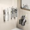 Wall-Mounted No-Drill Suction Cup Bathroom Shelf & Organizer for Toothbrushes, Razors, and Cosmetics
