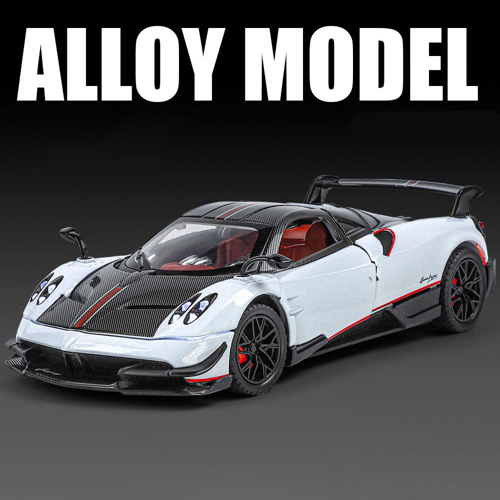 1/32 Pagani Huayra BC Alloy Sports Model Diecast Metal Racing Car Vehicles Model Simulation Sound Light Collection Kids Toy Gift