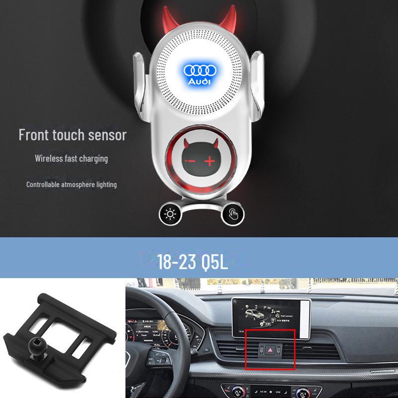 Wireless Charging Car Holder for A6LA4Q5LQ3: Auto-Clamping and Navigation