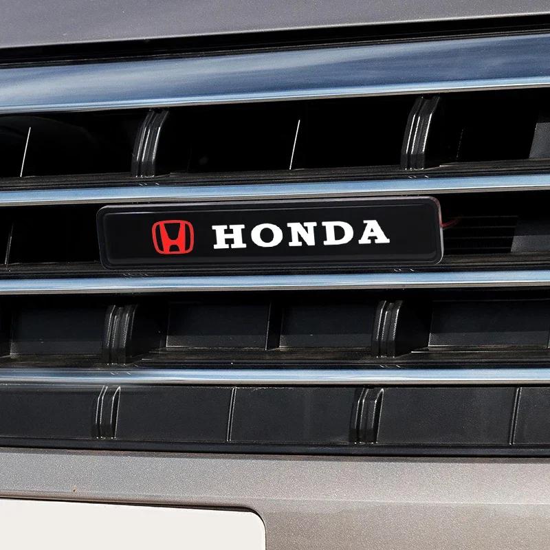 XR Car New Honda Car Front Grille Sticker Badge Car Head Grill Emblem LED Light Emblem For Honda Mugen Accord Odyssey JAZZ CRV