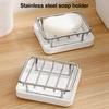 Держатель для мыла из нержавеющей стали с независимым дренажным слоем, двухслойный дизайн, органайзер для раковины в ванной
