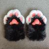 Kawaii Cartoon Cosplay Costume Gloves Furry Fursuit Kigurumi Plush Cat Paw Gloves Thicken Squeaky Kig Cosplay Props Party Gifts