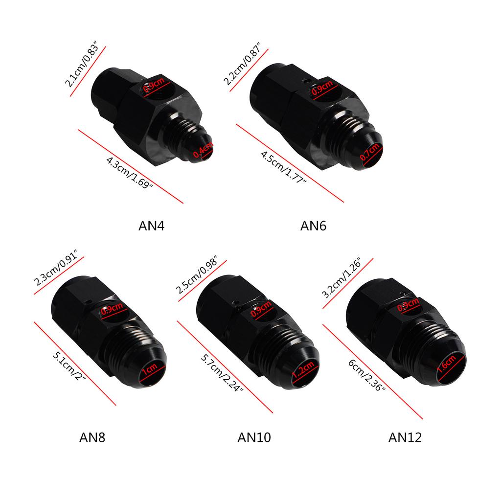 AN4 AN6 AN8 AN10 AN12-1/8NPT AN Шарнирное соединение Алюминиевый сплав, используемый для бокового порта датчика уровня масла
