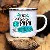 Best Dad In The Word Print Mug Camping Handle Mugs Handle Campfire Party Enamel Cup Creative Coffee Cups The Best Gifts for Dad