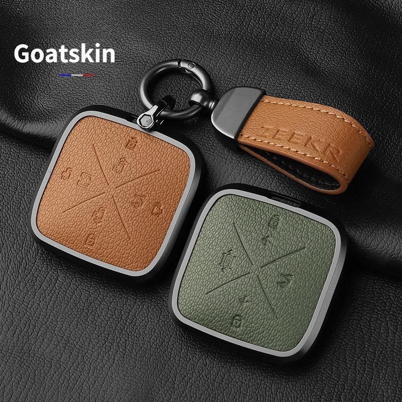 Для Zeekr 001 007 7X X 009 Чехол для ключа Пряжка Bluetooth-карта Чехол для ключа Автомобильные аксессуары из натуральной козьей кожи Чехол для автомобильного ключа Модификация