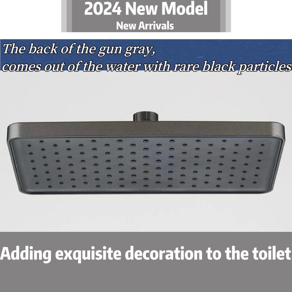 Настенная Душевая Система Высокого Давления Четыре-в-одном Квадратный Душевой Набор с Клавишами Пианино Ванная Комната Нержавеющая Сталь Водонагреватель