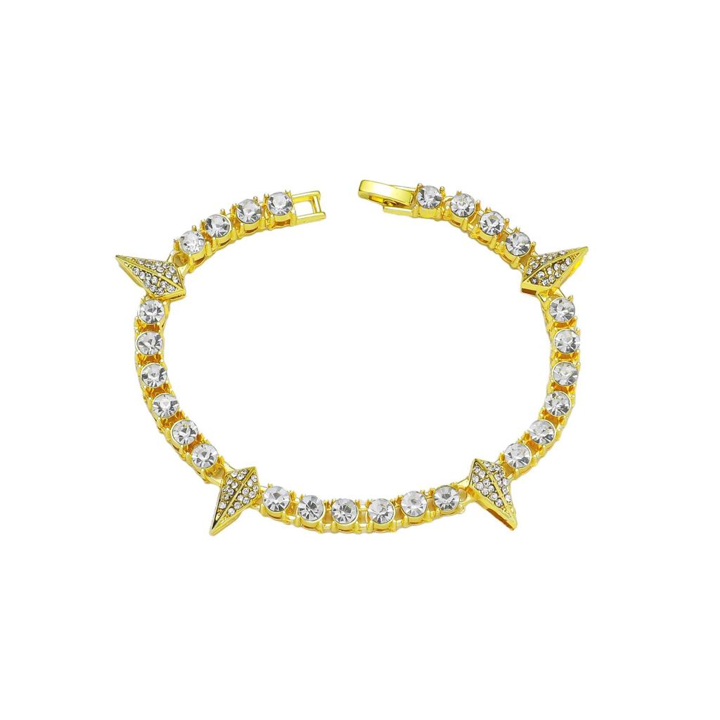 Мужской теннисный браслет и цепочка для свитера с бриллиантами в стиле «Черная пантера»