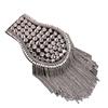 Cool Club Tassel Chain Epaulette Pin Jacket Vintage Brooch Rivet Shoulder Badges  Stage performance
