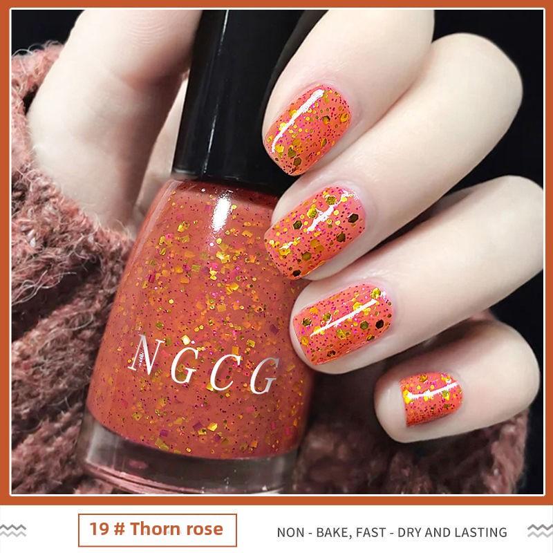 Новый 28-цветный лак для ногтей, без запекания, без разрывов, маслянистый, новый летний цвет, звездный, красочный, фиолетовый