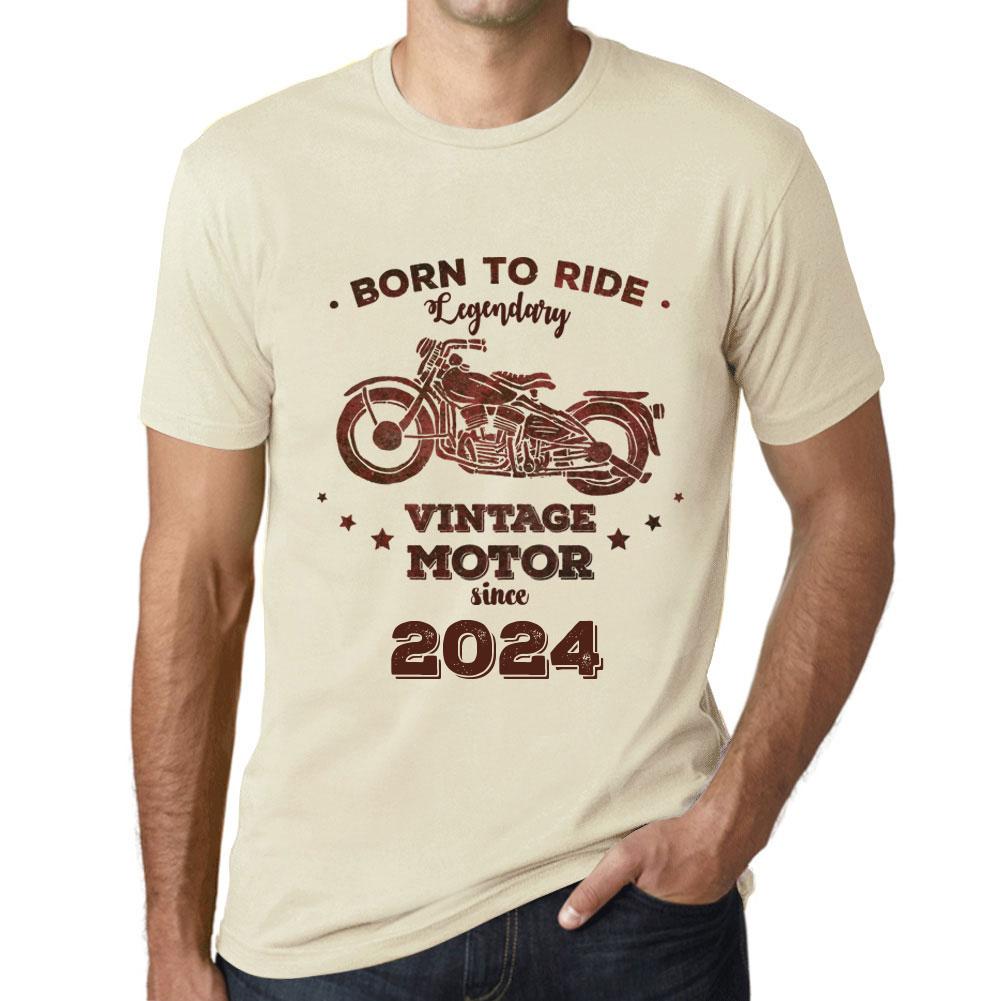 Men's Vintage Tee Shirt Graphic T Shirt Easy Rider Since 2024 Natural