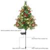23-дюймовый светящийся искусственный рождественский наполнитель для урны, предварительно освещенная рождественская сосна с шишками, красными ягодами, треногой-колышком и светодиодной подсветкой, наполнитель для уличного крыльца