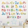 Cartoon Animal Alphabets Self-Adhesive Letter Wall Stickers for Kids Bedroom Decoration Wall Decor Decals