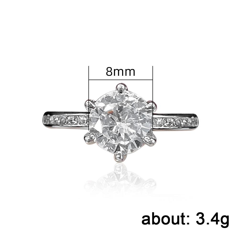 Классический дизайн с шестью когтями, обручальные кольца с кристаллами для женщин, модные кольца с кубическим цирконием Aaa, женские свадебные украшения, подарки