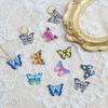 4 шт., 15*21 мм, несколько цветов, бабочка, падающее масло, металлические аксессуары из сплава для изготовления ювелирных изделий, ожерелье, браслет, серьги «сделай сам»