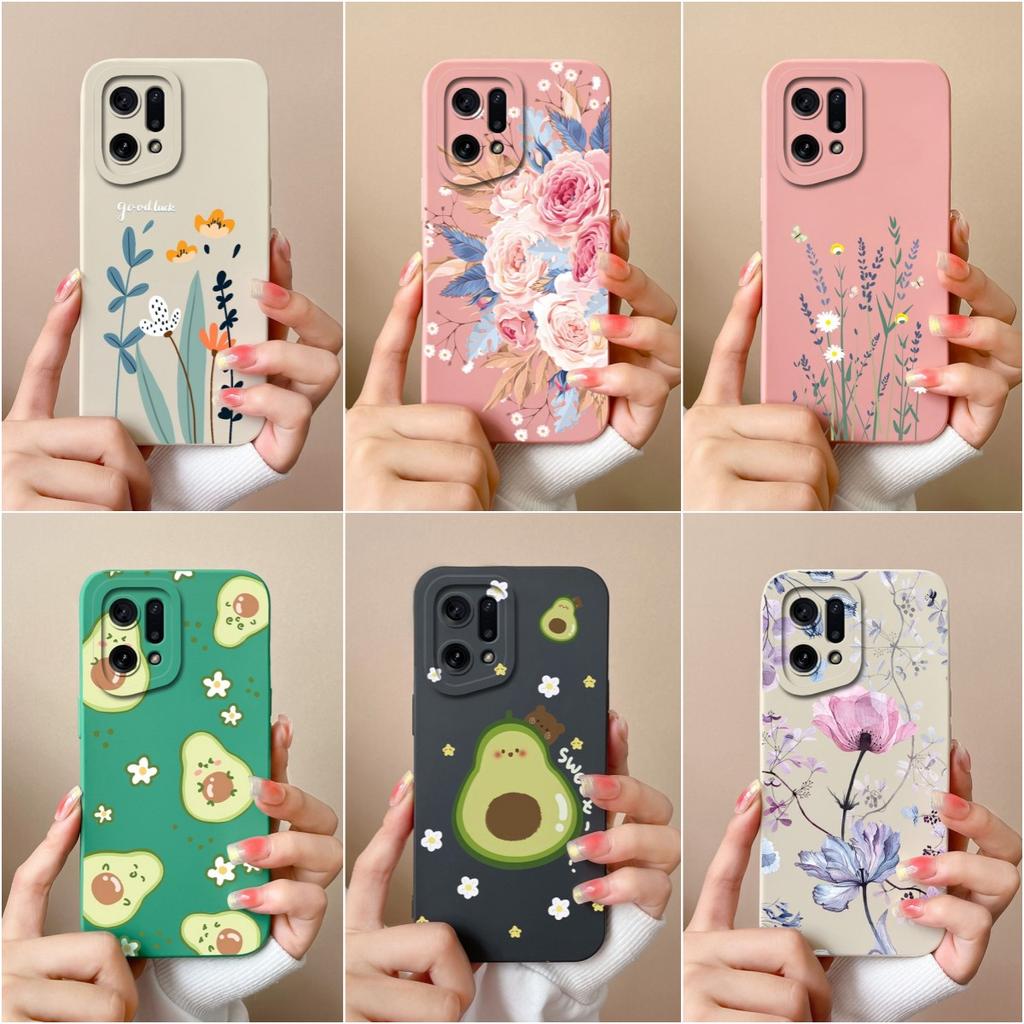 Чехол для OPPO Narzo 30 50A Prime 50i Neo 9 K9X K10 Pro, задняя крышка с цветком авокадо, сумки для телефонов, жидкий мягкий силикон, матовый противоударный бампер для OPPO