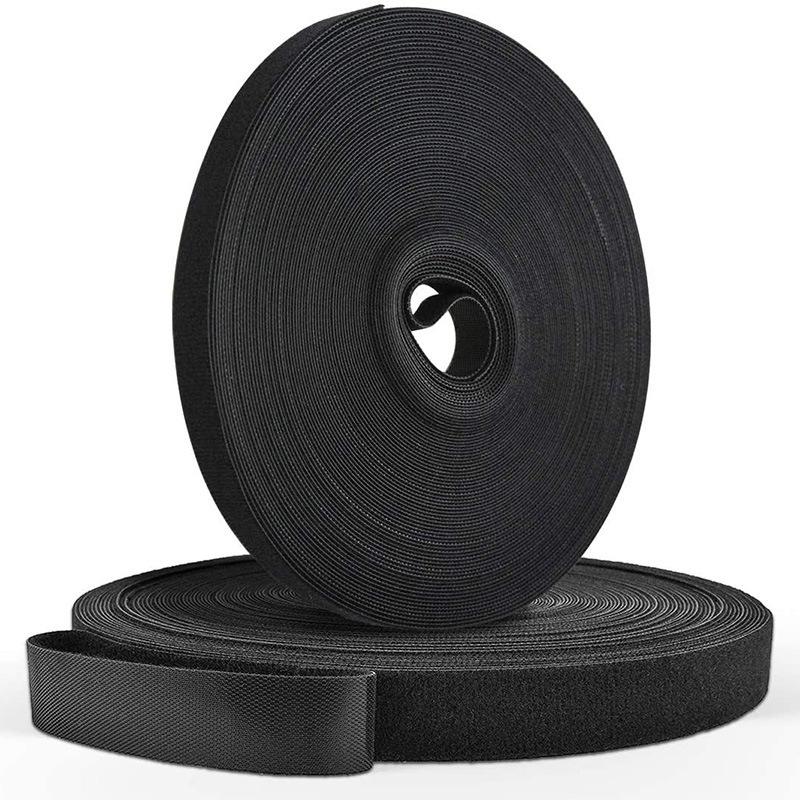 Эластичная черно-белая самоклеящаяся застежка-липучка