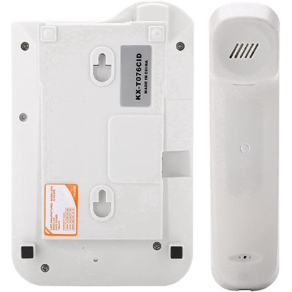 Проводной телефон, Настольный телефон, Стационарный телефон, Настенный телефон с шнуром и дисплеем звонков, / Двухсистемный DTMF, для Домашнего офиса, Отеля(белый)