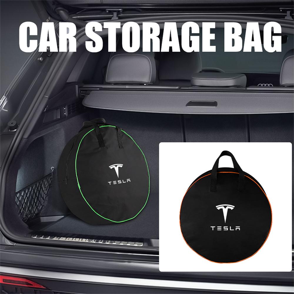 YKPSC1 Car Charging Cable Storage Box Charger Cables Carry Bag Organizer Bags For Tesla Model 3 Model S Model X Model Y Roadster SpaceX