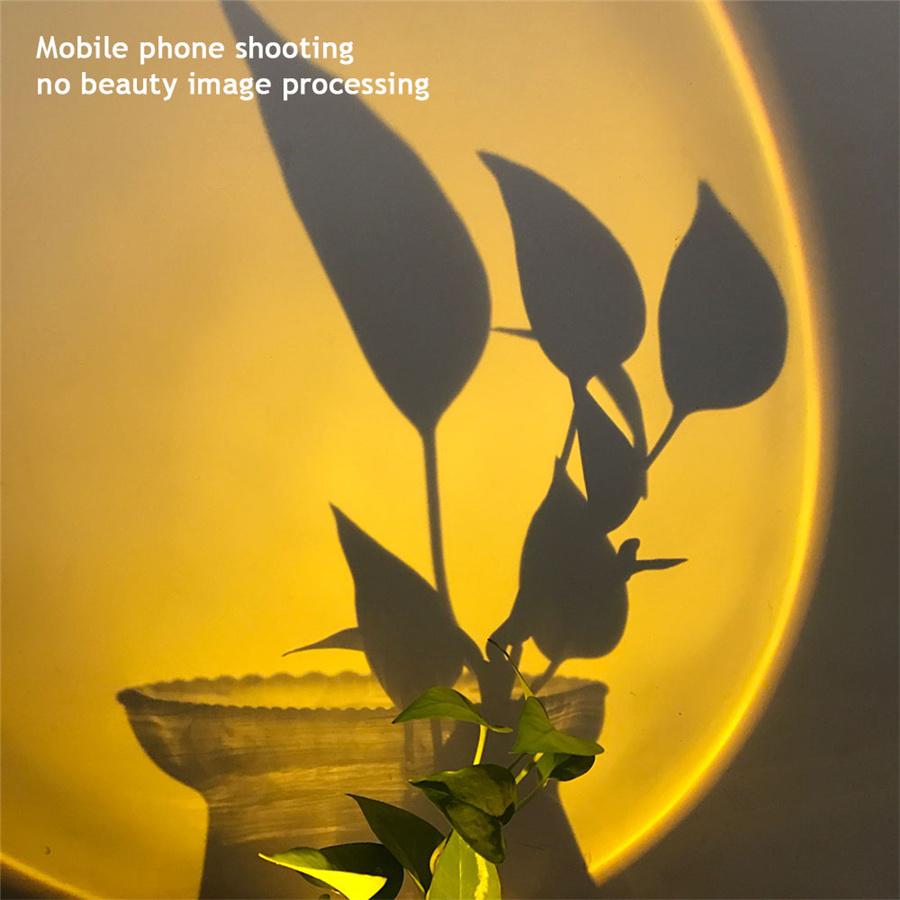 Проектор Заката Usb Светодиодный Декоративный Свет с Адаптером для Мобильного Телефона для TikTok