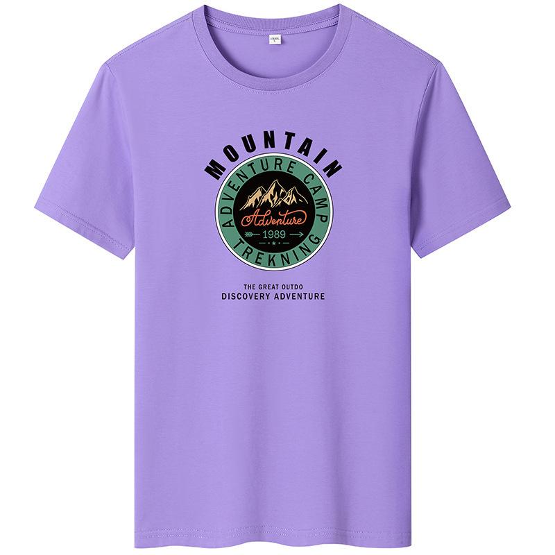 GMXIA Футболка с коротким рукавом из хлопка, мужская модная свободная рубашка с коротким рукавом, с принтом