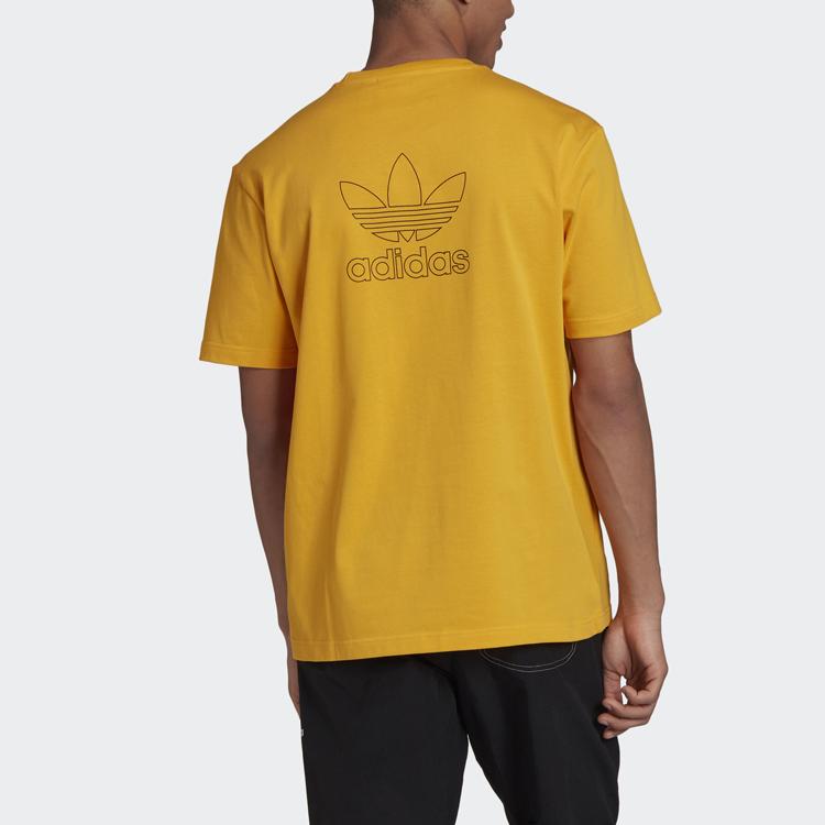 adidas Оригинальная SS20 новая спортивная футболка с коротким рукавом для мужчин, топы Sunflower GE0824
