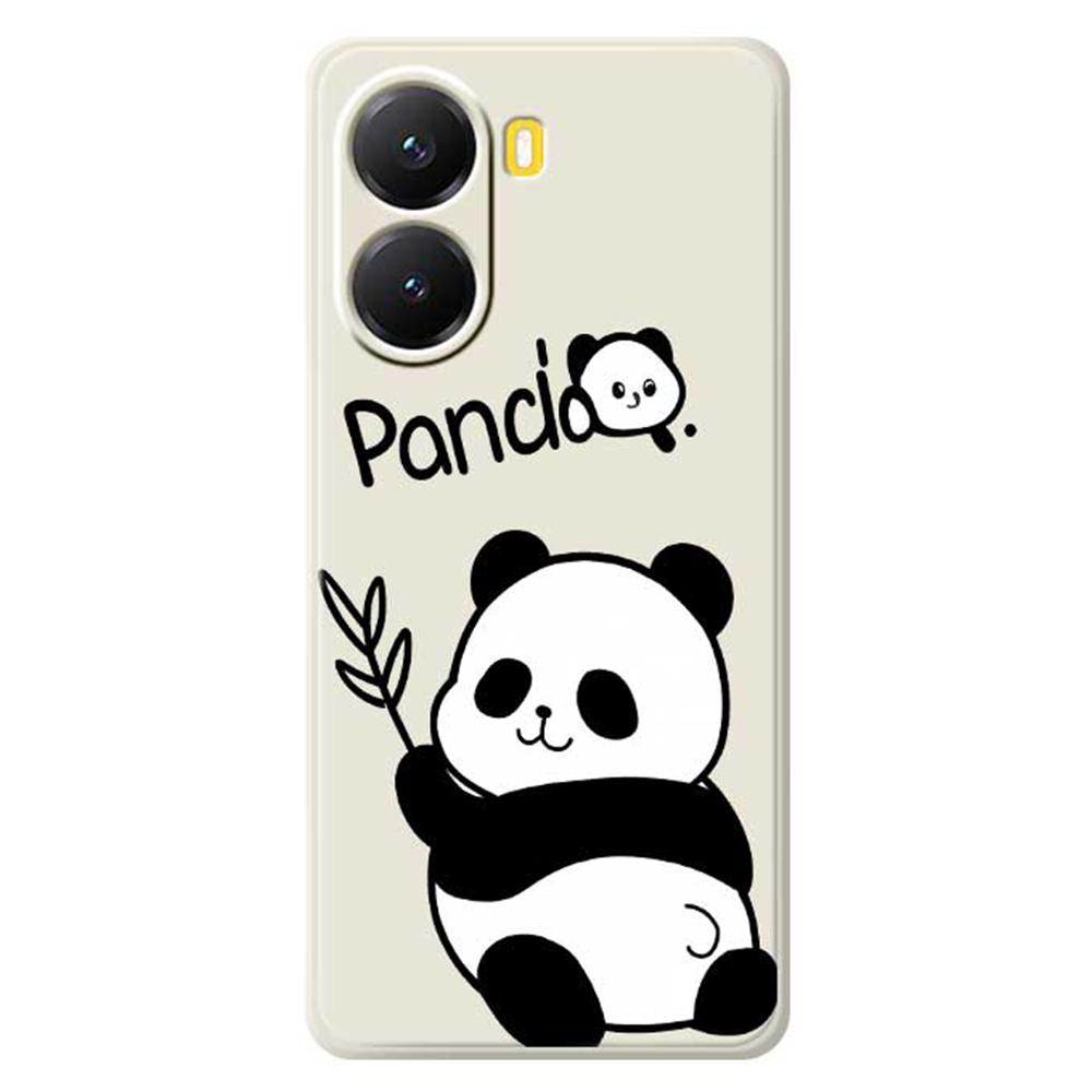 For Xiaomi Redmi Turbo 4 5G/Poco X7 Pro 5G Case Panda Pattern Printing Straight Edge TPU Phone Back Cover