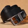 Men Alloy Letter Pin Buckle Genuine Leather Belt High Quality Cowskin 140 150 160 170cm Belts Strap Luxury Brand