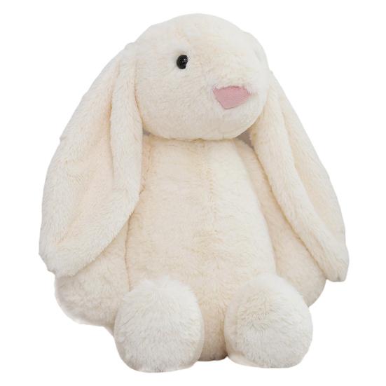 Плюшевая кукла Зайчик с длинными ушами, мягкая набивная игрушка, реалистичная игрушка-кролик, очаровательный плюшевый компаньон для обниманий и игр