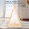 Foldable Wooden Baby Swing - Safe Stable Triangular Structure with Sandbags, Soft Breathable Seat, Indoor Outdoor Use for 6 Mont