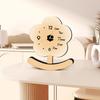 Non-slip Small Flower Pendulum Clock Ornament Tabletop Statue Clock Wood Desk Clock  Bedside