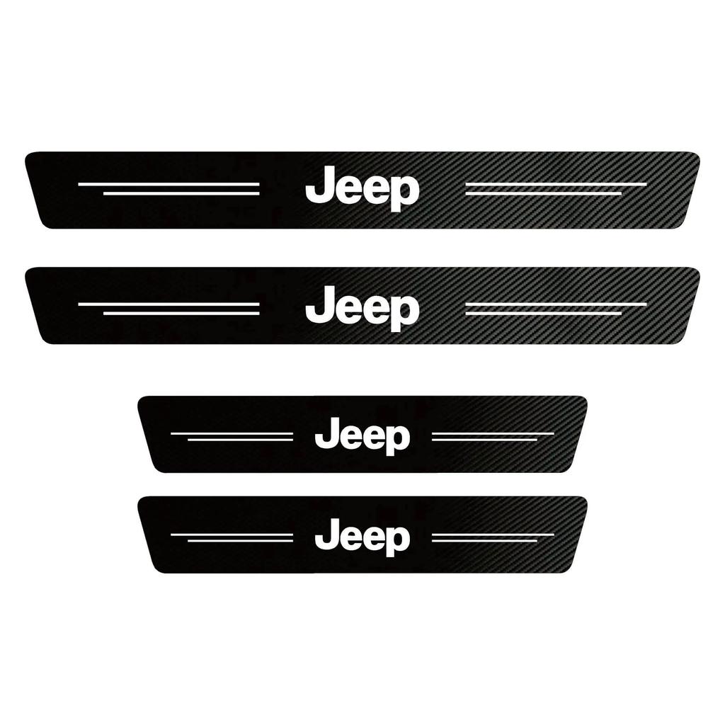 Для Jeep Высококачественная наклейка-защита на порог автомобиля из углеродного волокна Для Jeep Wrangler Grand Cherokee Compass Wagoneer Gladiato
