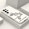 Чехол для телефона Line Coffee Cat для Samsung Galaxy S25 FE S24 S23 S22 S21 S20 S10 S10E Ultra Plus Note 20 Ultra 10 Plus