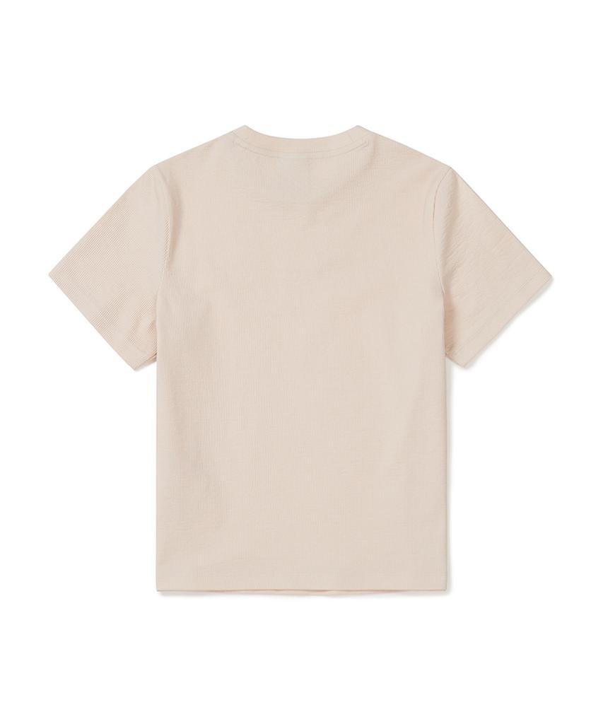 SNOWPEAK APPAREL Женская футболка с коротким рукавом, в рубчик, стандартного кроя (S25Mwfts39) Светлый Коралл