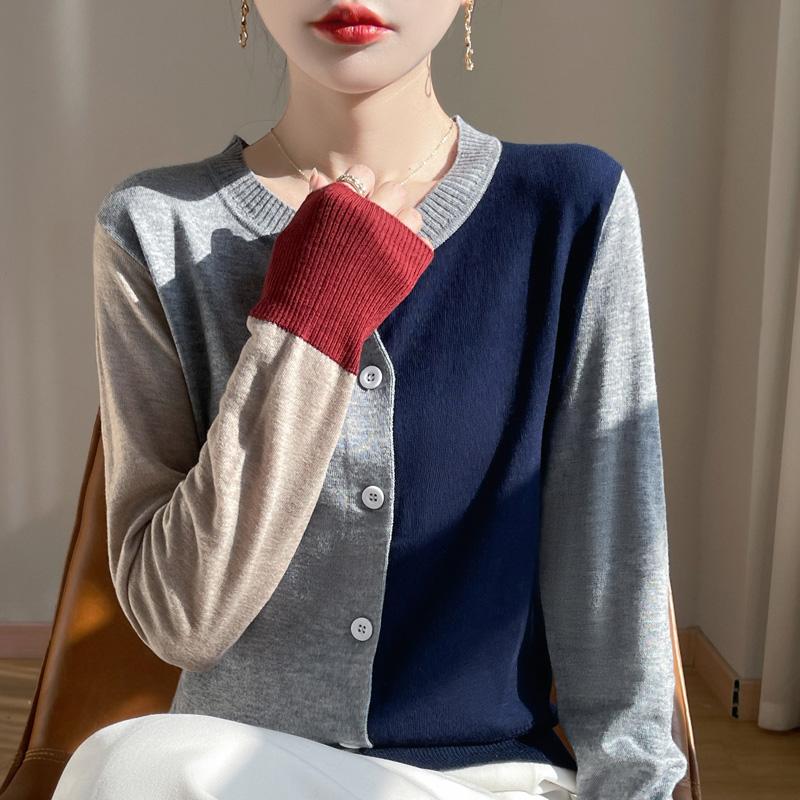 Женский шерстяной свитер Qinghe кашемир 50% шелк 50% шерсть весенне-летняя шерсть мягкая, удобная и теплая