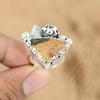 925 Sterling Silver Bauxite Gemstone Anniversary Flower Wife Promise Unique Ring