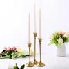 Set of 3 Vintage Elegant Metal and Aluminum Tabletop Candle Holders, Suitable for Wedding Anniversary, Home and Hotel Decoration