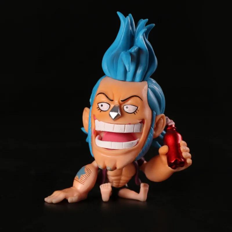 Аниме One Piece Рождественская Фигурка 8-10 см ПВХ Луффи Ророноа Зоро Милые Украшения Q Версия Украшение для Автомобиля Коллекционная Модель